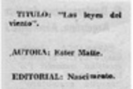 Las leyes del viento"