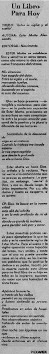 Entre la vigilia y el sueño"