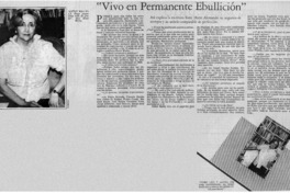 Vivo en permanente ebullición": [entrevista]