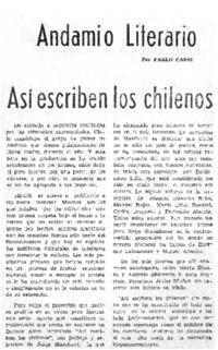 Así escriben los chilenos