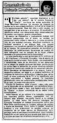 Comentario de Yolanda Montecinos