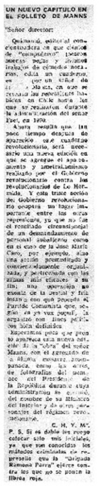 Un nuevo capítulo en el folleto de Manns