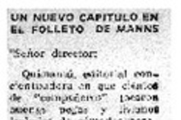 Un nuevo capítulo en el folleto de Manns