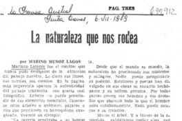 La naturaleza que nos rodea