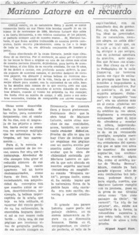 Mariano Latorre en el recuerdo