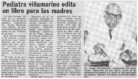 Pediatra viñamarino edita un libro para las madres.