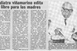 Pediatra viñamarino edita un libro para las madres.