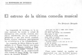 El estreno de la última comedia musical