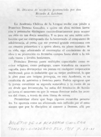 Discurso de recepción pronunciado por don Ricardo A. Latcham