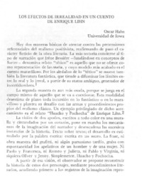 Los efectos de irrealidad en un cuento de Enrique Lihn