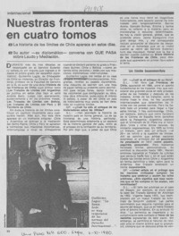 Nuestras fronteras en cuatro tomos :_ [Entrevista]