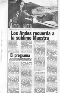 Los Andes recuerda a la sublime maestra.