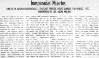 Inesperadas muertes