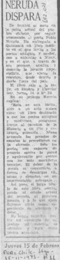 Neruda dispara.