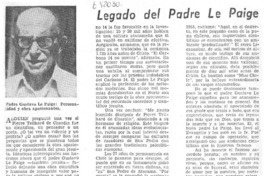 Legado del Padre Le Paige