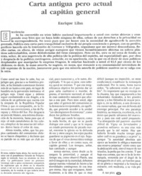 Carta antigua pero actual al capitán general