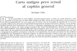 Carta antigua pero actual al capitán general