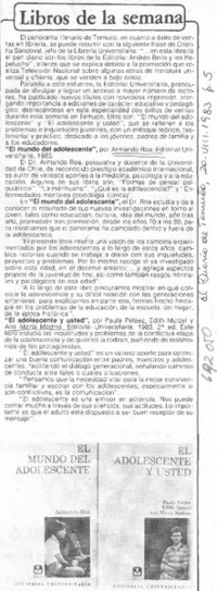 Libros de la semana.