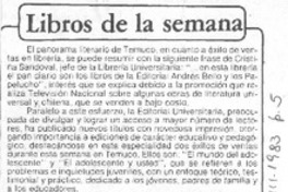 Libros de la semana.