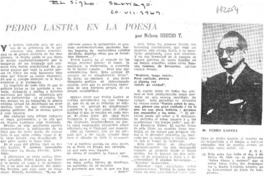 Pedro Lastra en la poesía