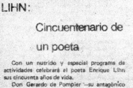 Lihn: Cincuentario de un poeta.
