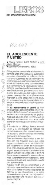 El adolescente y usted