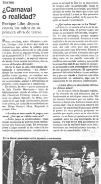 Carnaval o realidad? : [entrevista]