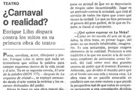 Carnaval o realidad? : [entrevista]