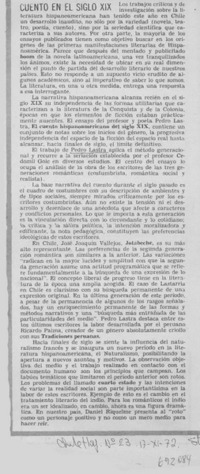 Cuento en el siglo XIX