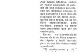 El adolescente y Ud.