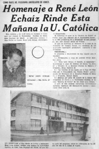 Homenaje a René León Echaíz rinde esta mañana la U. Católica.