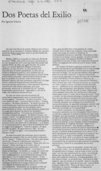 Dos poetas del exilio