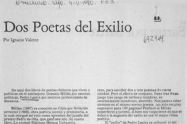 Dos poetas del exilio