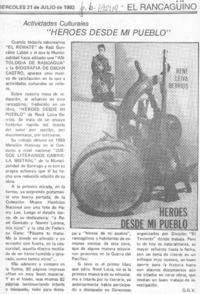 Héroes desde mi pueblo