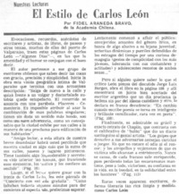 El estilo de Carlos León