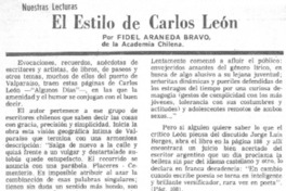 El estilo de Carlos León