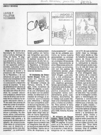 Libros y folletos recibidos.