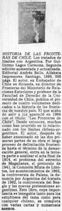 Historia de las fronteras de Chile.