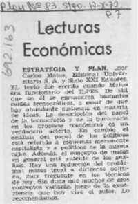 Lecturas económicas.