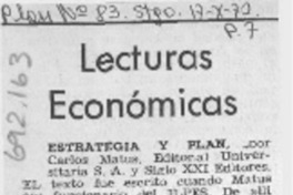 Lecturas económicas.