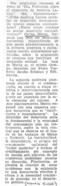 Dos polémicas sobre el desarrollo de América Latina