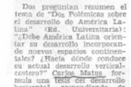 Dos polémicas sobre el desarrollo de América Latina