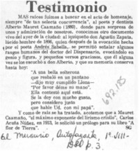 Testimonio