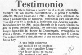Testimonio