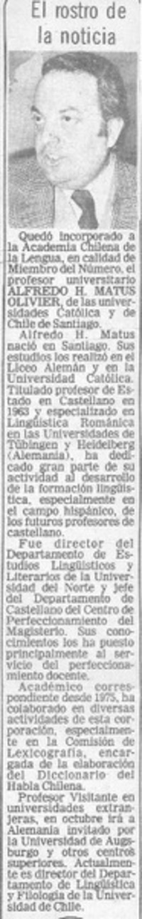 El rostro de la noticia.