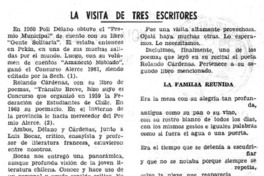 La visita de tres escritores