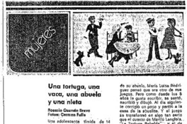 Una tortuga una vaca una abuela y una nieta