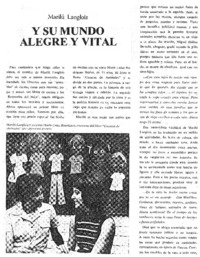 Y su mundo alegre y vital : [entrevista]
