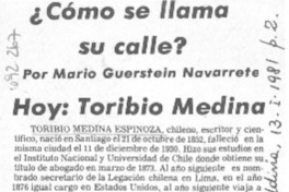 ¿Cómo se llama su calle?