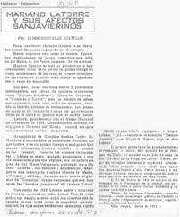 Mariano Latorre y sus afectos sanjavierinos